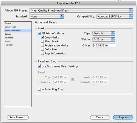 Adobe Pdf Export Settings