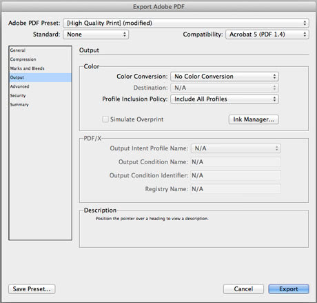 Color Conversion: No Color Conversion Destination: N/A Profile ...