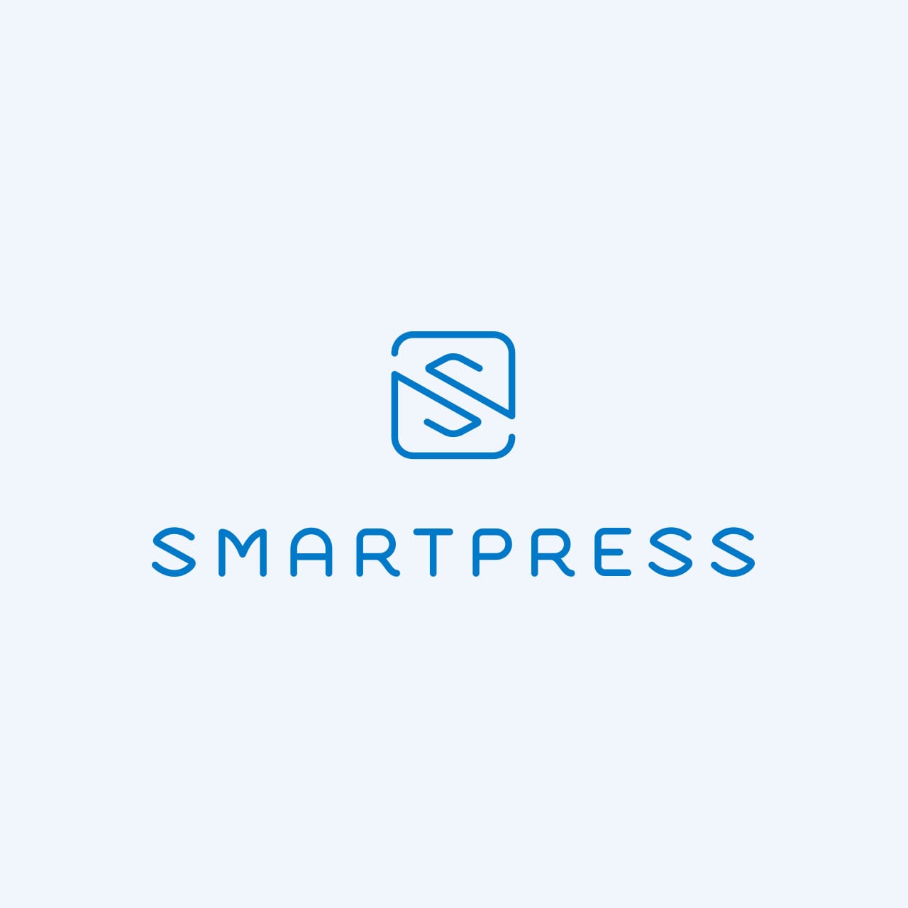 The Smartpress name below the Smartpress logo in blue color.