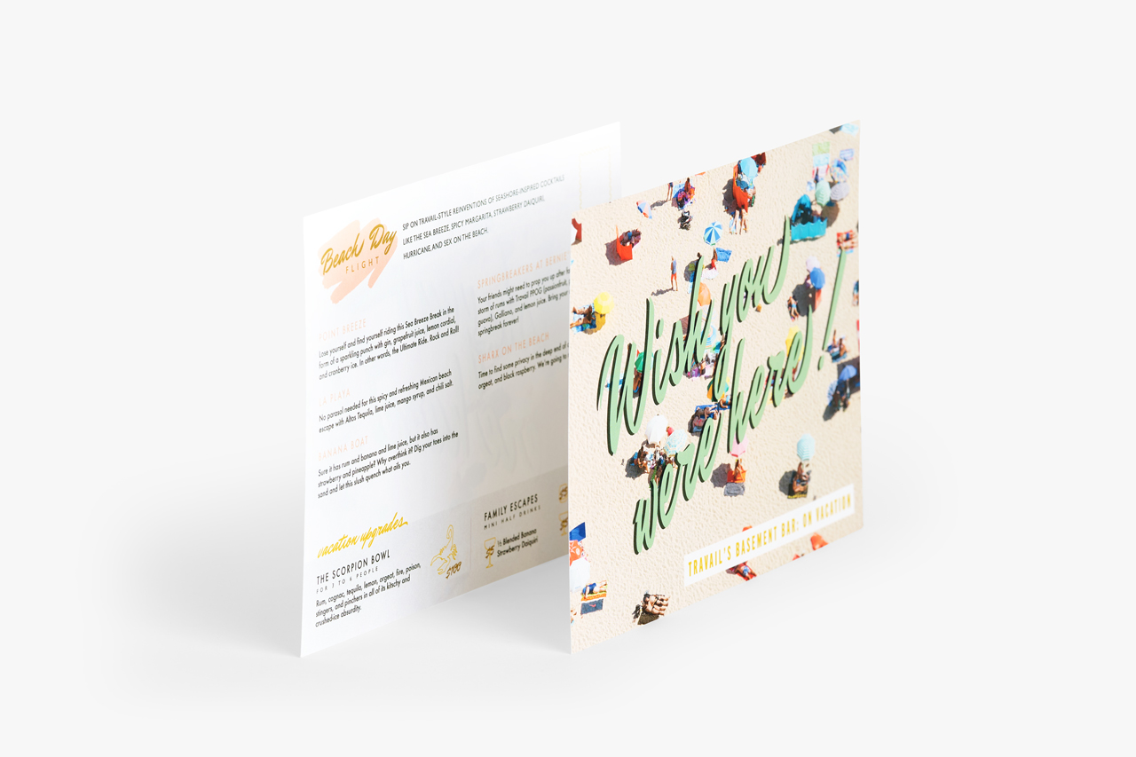 Menu postcards