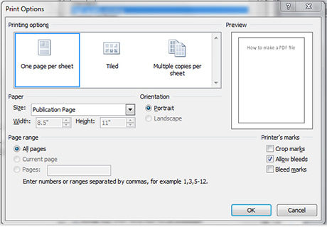 Save PDF Publisher One Page