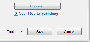 Save PDF Word Options