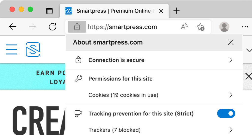 Browser security settings for Print Points