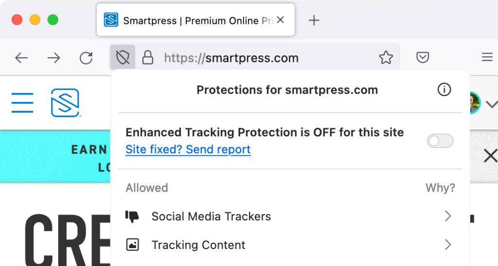 Firefox settings